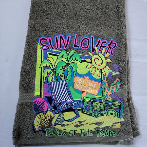 SUNLOVER BEACH TOWEL (Olive) - Picture 1 of 2